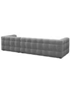 Canapé D'Angle Droit Velours Vesta 5 Places grise - 320x170x68 cm