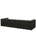 Canapé d'Angle Droit Velours Vesta 5 Places gris foncé - 320x170x68 cm