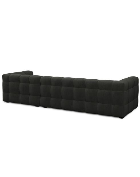 Canapé d'Angle Droit Velours Vesta 5 Places gris foncé - 320x170x68 cm