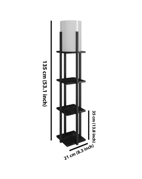 Lampadaire Nora noir - 135x21 cm