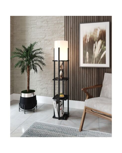 Lampada da terra Nora nera - 135x21 cm