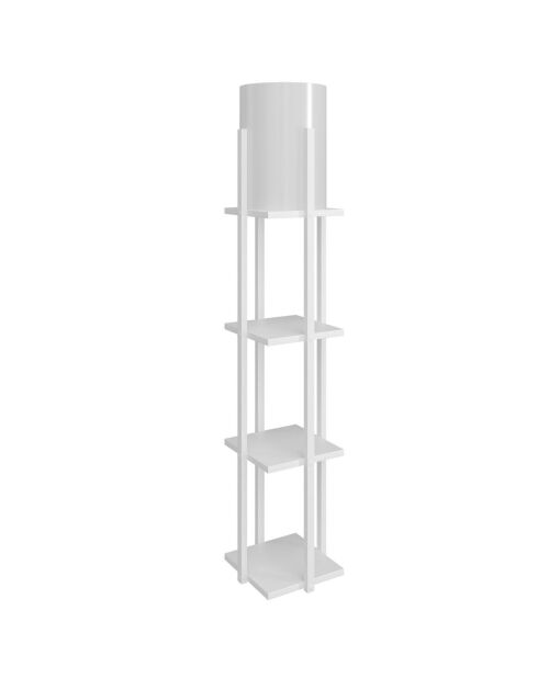Nora weiße/natürliche Stehlampe - 135x21 cm