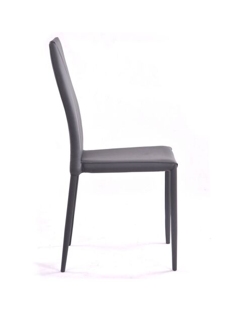 4 Chaises Sally grises - 96x43x54 cm