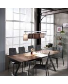 4 Chaises Sally grises - 96x43x54 cm