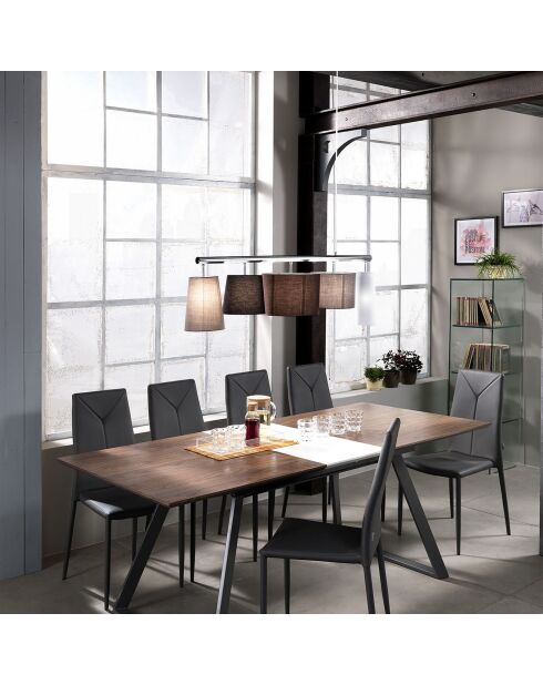 4 Chaises Sally grises - 96x43x54 cm