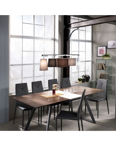 4 Chaises Sally grises - 96x43x54 cm