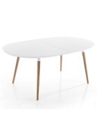 Table Ego Wood blanc/chêne - 75x105x170 cm