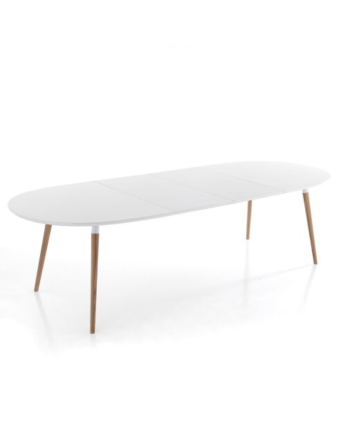 Table Ego Wood blanc/chêne - 75x105x170 cm