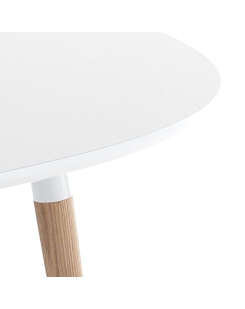 Table Ego Wood blanc/chêne - 75x105x170 cm