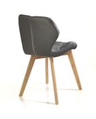 2 Chaises New Kemi-A gris/chêne - 77x48x55 cm