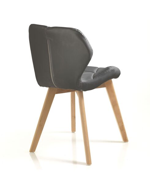 2 Chaises New Kemi-A gris/chêne - 77x48x55 cm