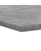 Table à rallonge Hics 2 ciment/noir - 76x90x160/210 cm