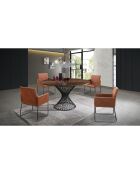 Table Clew noyer/noir - 75x137 cm