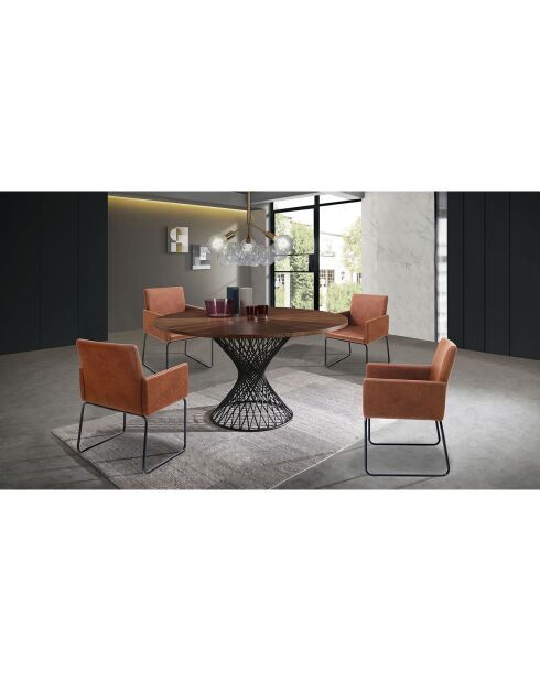 Table Clew noyer/noir - 75x137 cm