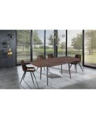 Table à rallonge Still noyer - 75x75x120/150 cm