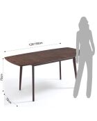 Table à rallonge Still noyer - 75x75x120/150 cm