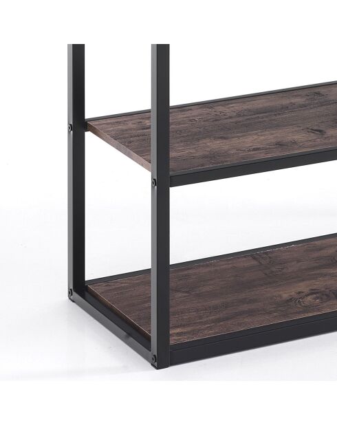 Armoire/Bibliothèque Jumble High noir/bois vieilli - 160x80x30 cm