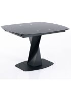 Table à rallonge Twisted noire - 77x95x105 cm