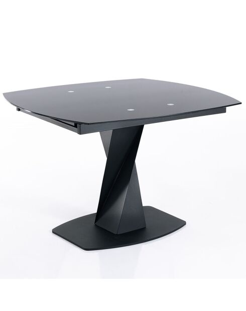 Table à rallonge Twisted noire - 77x95x105 cm