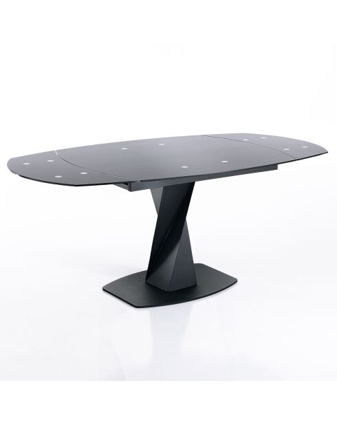Table à rallonge Twisted noire - 77x95x105 cm