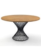 Table Clew chêne/noir - 75x137 cm