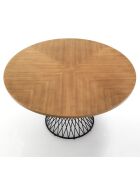 Table Clew chêne/noir - 75x137 cm