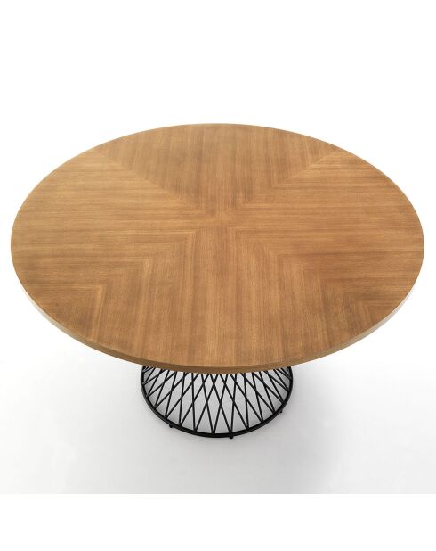 Table Clew chêne/noir - 75x137 cm
