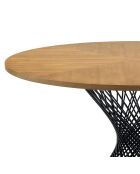 Table Clew chêne/noir - 75x137 cm