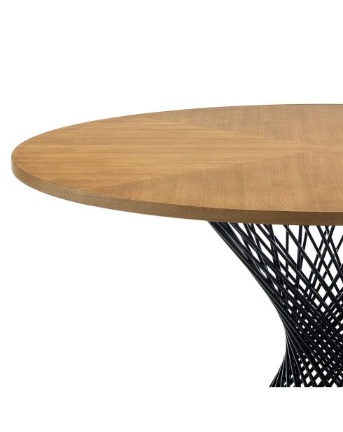 Table Clew chêne/noir - 75x137 cm