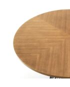 Table Clew chêne/noir - 75x137 cm