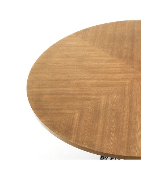 Table Clew chêne/noir - 75x137 cm