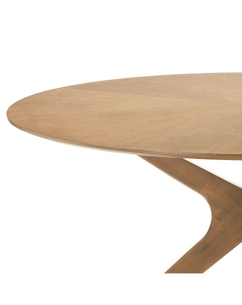 Table ronde Tallin chêne - 75x137 cm