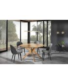 Table ronde Tallin chêne - 75x137 cm