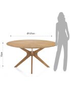 Table ronde Tallin chêne - 75x137 cm