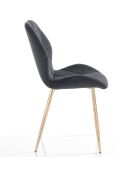 4 Chaises New Kemy gris/doré - 87x49x59 cm
