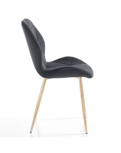 4 Chaises New Kemy gris/doré - 87x49x59 cm
