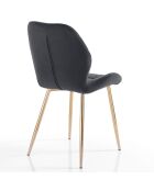 4 Chaises New Kemy gris/doré - 87x49x59 cm