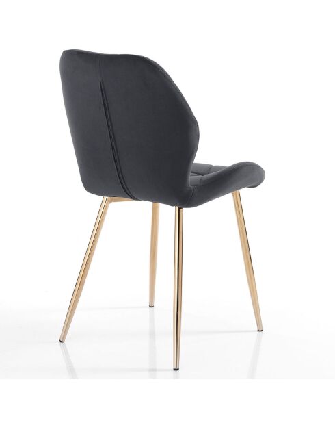 4 Chaises New Kemy gris/doré - 87x49x59 cm