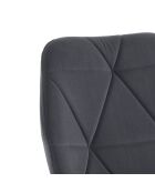 4 Chaises New Kemy gris/doré - 87x49x59 cm