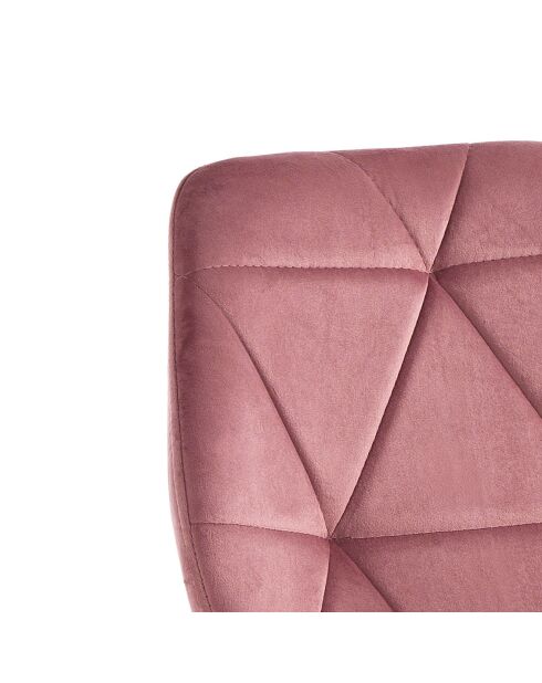 4 Chaises New Kemy rose/doré - 87x49x59 cm