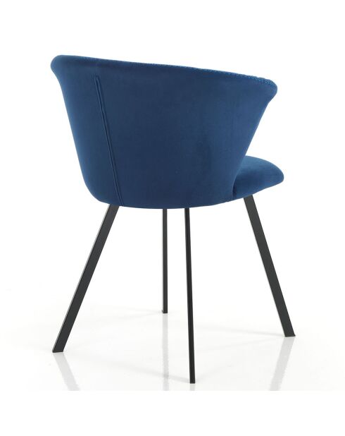 2 Chaises Noah bleu/noir - 79x6256 cm