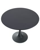 Table ronde Kyoto noire - 74x90 cm