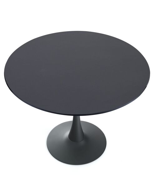 Table ronde Kyoto noire - 74x90 cm