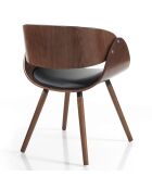 Chaise Visby Evo noyer/noir - 73x54x52 cm