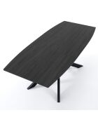 Table à rallonge Hics 4 noire - 76x90x160/210 cm