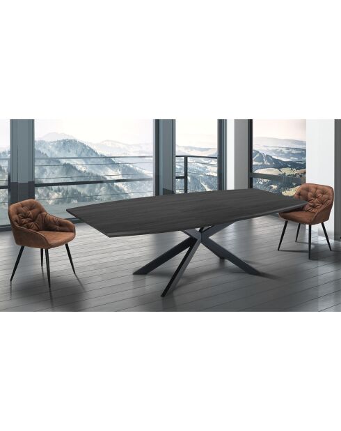Table à rallonge Hics 4 noire - 76x90x160/210 cm