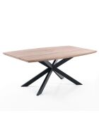Table à rallonge Hics 5 chêne/noir - 76x90x160/210 cm