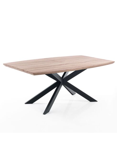 Table à rallonge Hics 5 chêne/noir - 76x90x160/210 cm