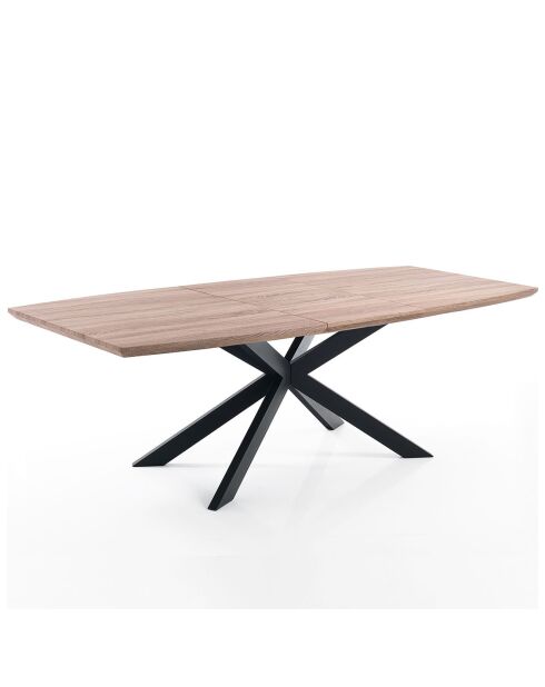 Table à rallonge Hics 5 chêne/noir - 76x90x160/210 cm