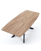 Table à rallonge Hics 5 chêne/noir - 76x90x160/210 cm